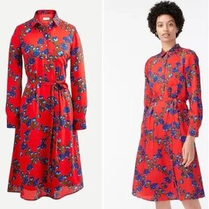 EUC, 8, J Crew Collection A-Line Shirtdress in Lattice Floral